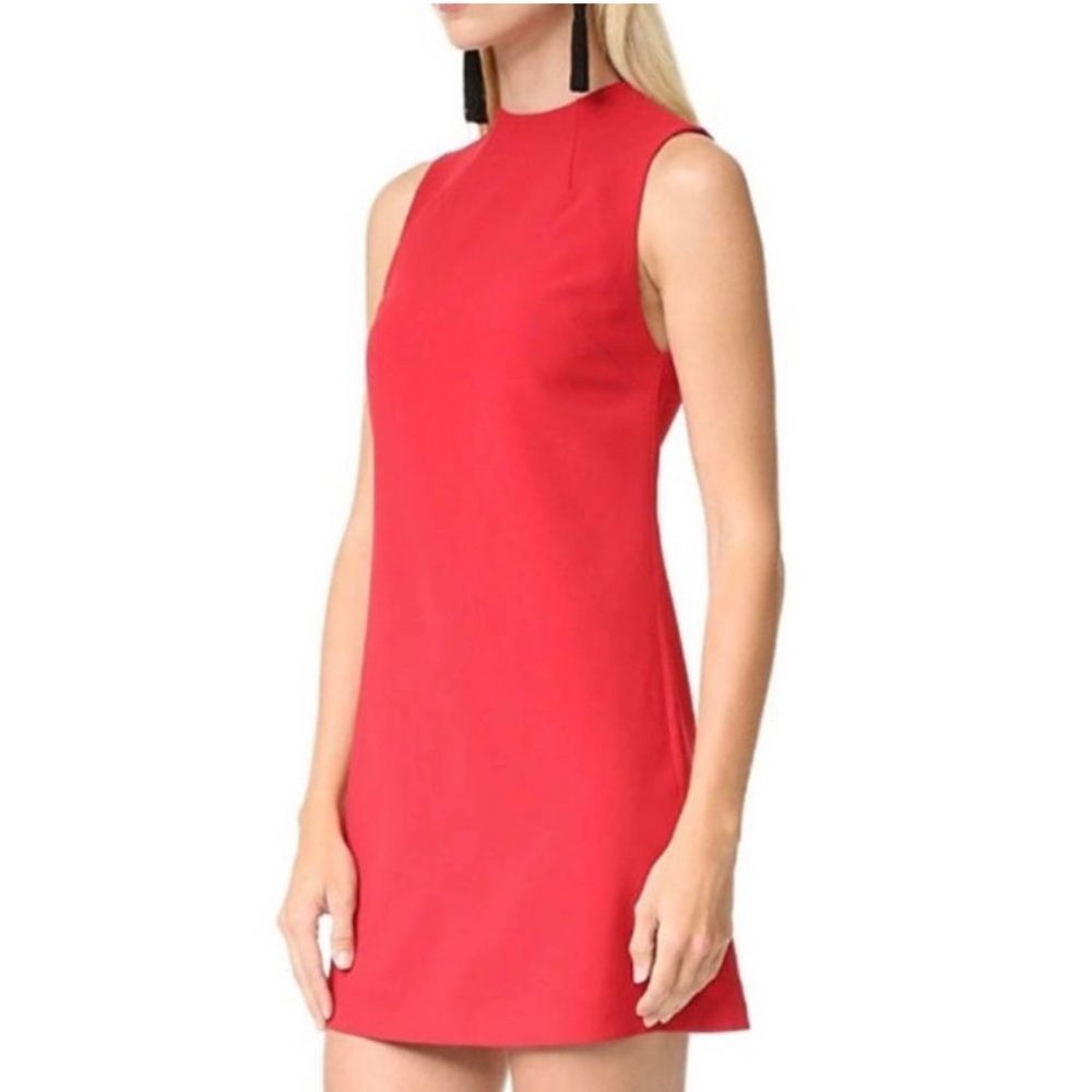 Alice + Olivia Red mock neck mini dress 6
